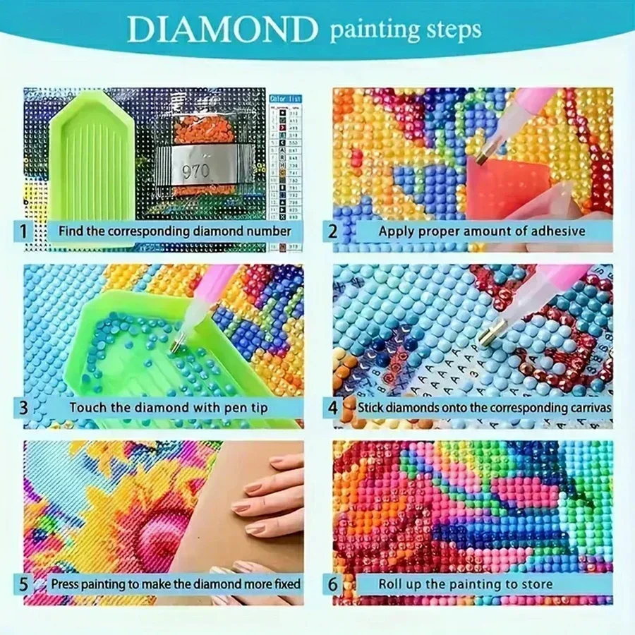5D DIY Diamond Painting Kit Christmas Nativity Scene Holy Birth Angel Sheep Winter Handmade Wall Art Home Decor Gift