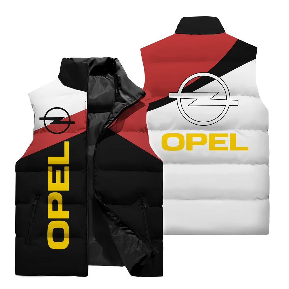 OPEL Printed Pattern Vest Winter Outdoor Sports Sleeveless Jacket Street Fashion New Coldproof Warm Cotton Vest Oversized M-6XL