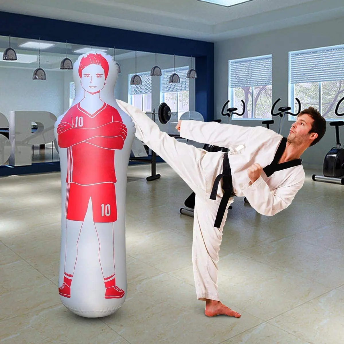 Boxing Human Dummy Inflatable Soccer Football Dummy Goalkeeper Kick Defender Training for Children Adult