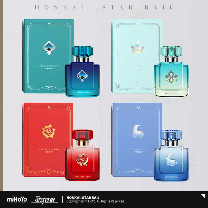 

Presale Game Honkai Star Rail Official miHoYo Aventurine Firefly Jingliu Galaxy Fragrance Series Perfume Collection Card Gifts