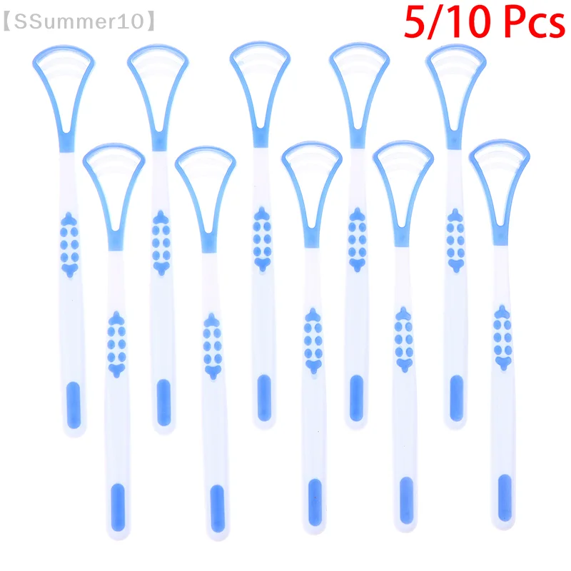 【SSummer10】5/10 Pcs Y Shape Silicone Tongue Scraper Brush Cleaning Food Grade Single Oral Care To Keep Fresh Breath【SS】