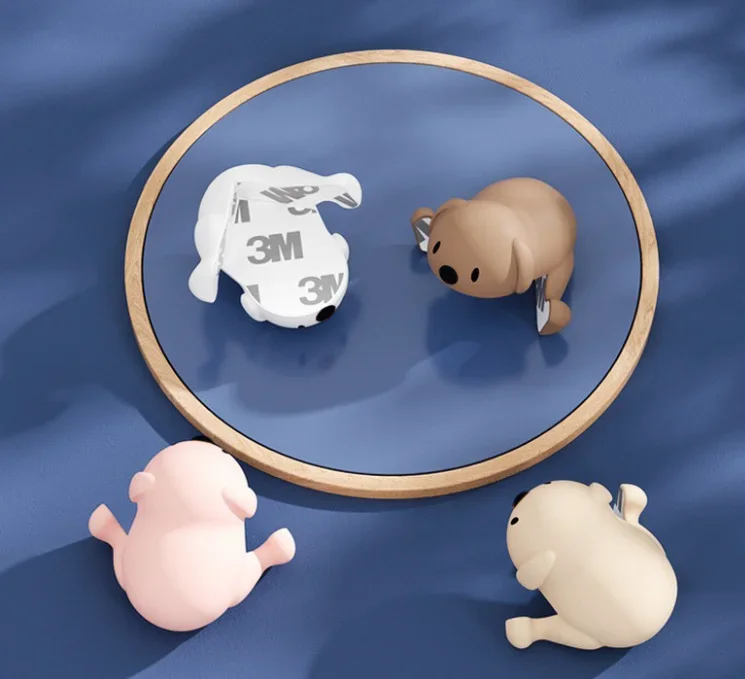 

Мягкий плюшевый уголок безопасности для детей с медведем — милая белая мультяшная подкладка для окон, кровати, стола, защиты кромок мебели (1 шт.)