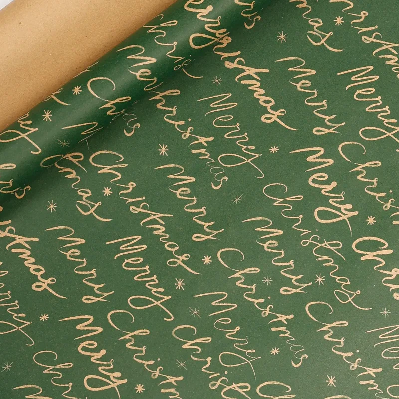 1 لفة 43 سنتيمتر x 3 متر عيد الميلاد ورق التغليف الرجعية كرافت هدية ورق التغليف لعيد الميلاد حفلة الشتاء عطلة احتفالي الديكور