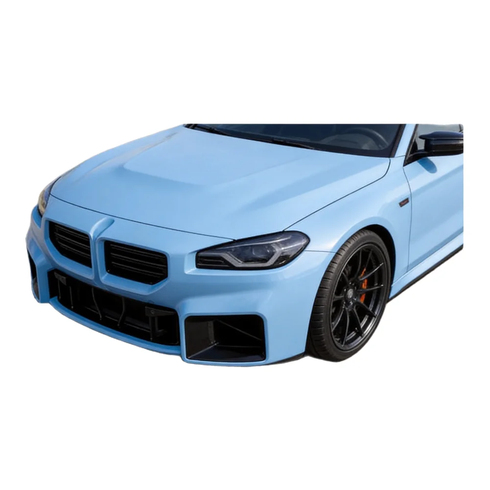 BLACK Car Front Bumper Guard Automotive Exterior Styling Automotive Styling Bright Black Finish For BMW for g87 M2 2023-2025