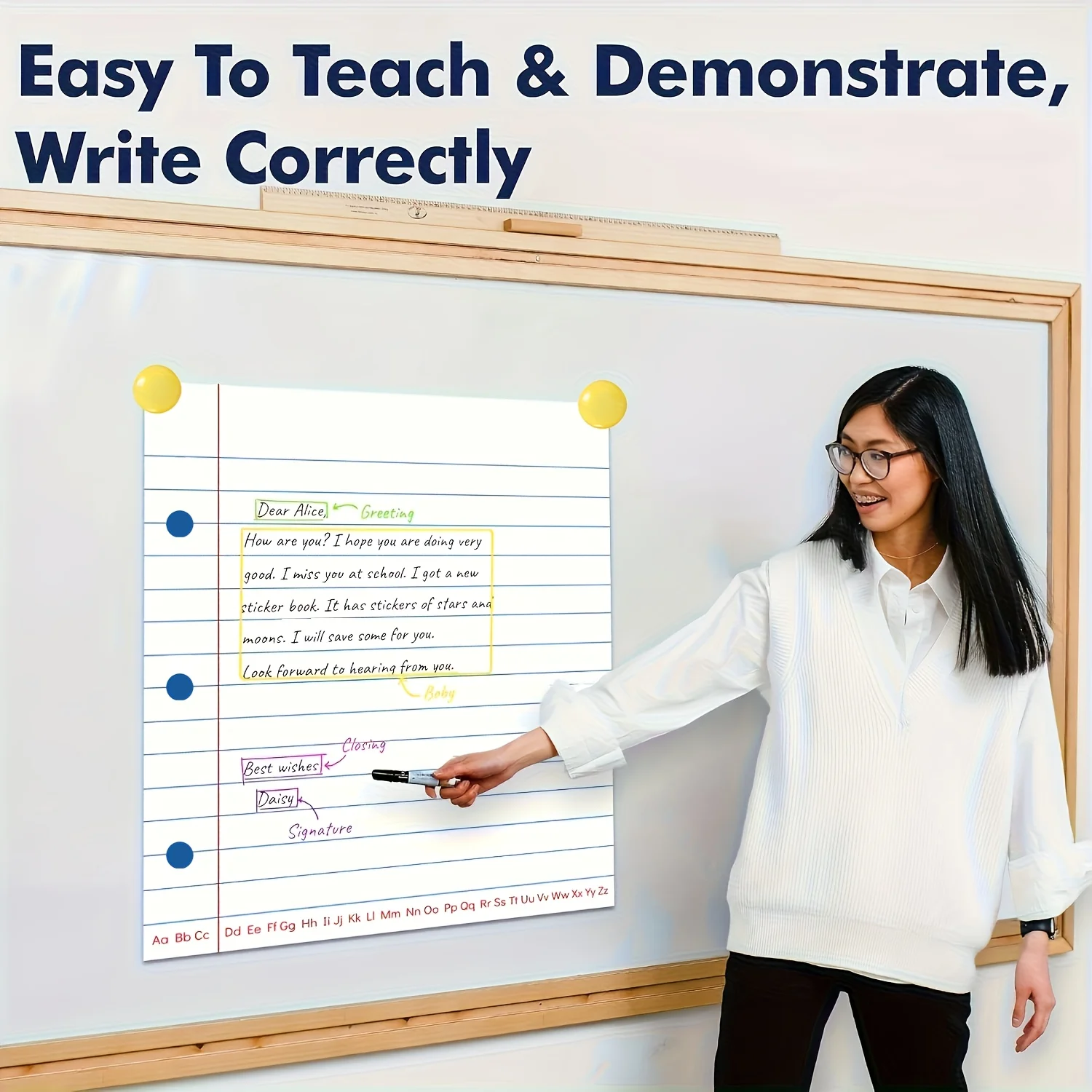 2 Style Large Measuring 54.61 cm by 41.91 cm Dry Erase Poster, For Digital Chart Drawing And Writing on Dry-Erase Grid Notebook