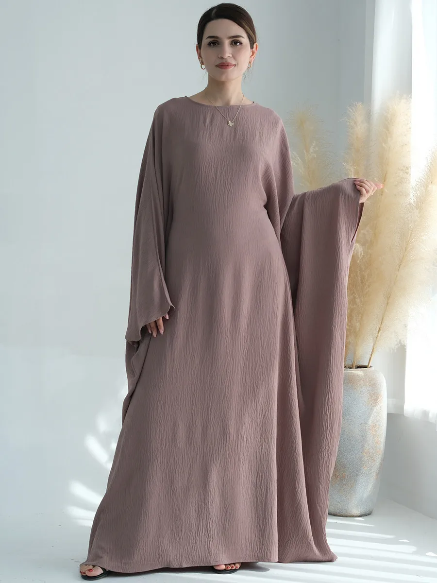Abaya musulmana de Dubái para mujer, vestido Hijab de lujo liso y modesto, bata de Ramadán, caftán para mujer, vestidos largos de noche, ropa islámica jalabiya