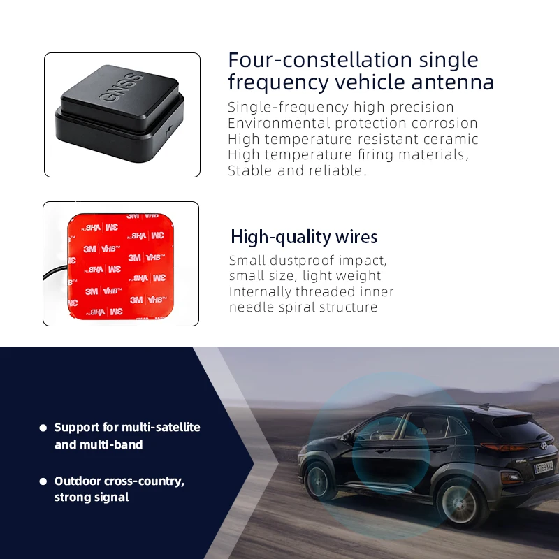New Screw-Mounted High-Precision Vehicle Antenna, L1/L2/L5 GNSS Antenna, Outdoor Positioning Antenna, Shock-Resistant and Sturdy