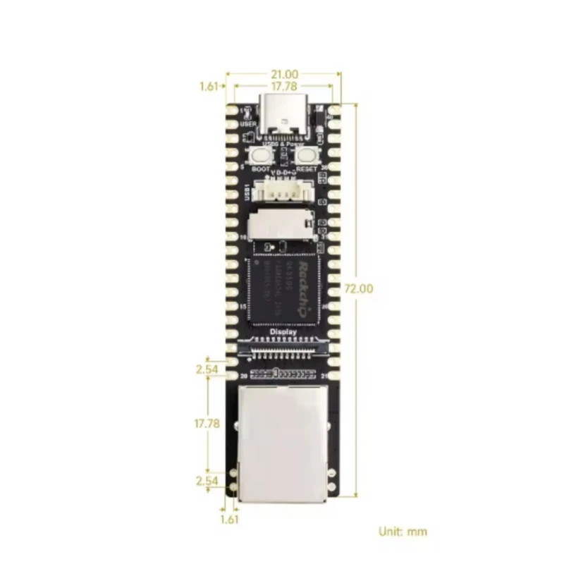 1 шт./лот Rockchip RK3506G2 Linux макетная плата 3-ядерный процессор Cortex-A7 интерфейс Ethernet RJ45