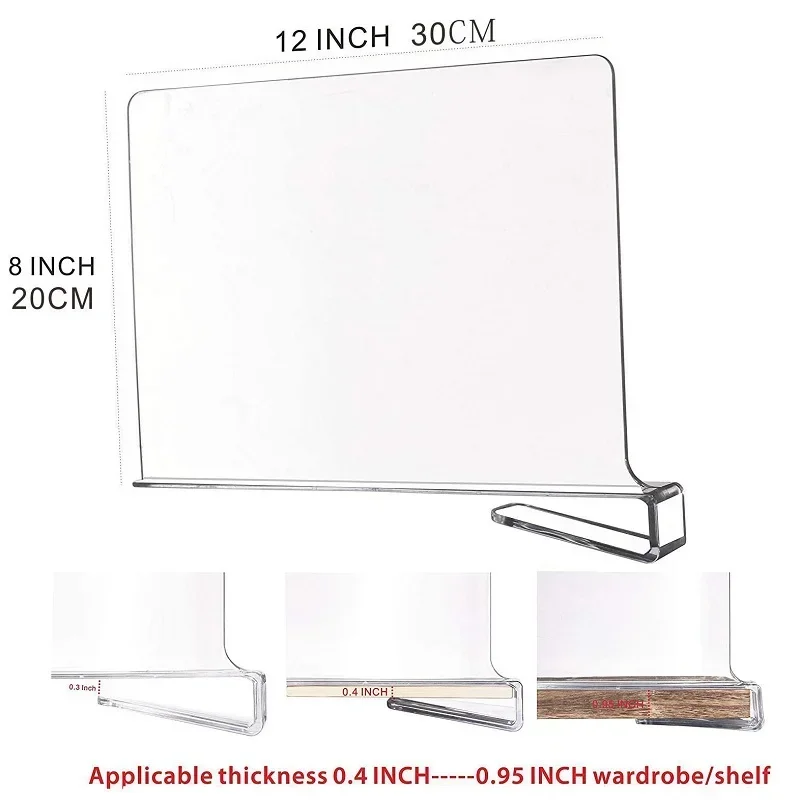 Acryl Regal Trennwände Schrank Kleider schrank Schrank Veranstalter transparente Holz Schrank Separator für Kleider regale