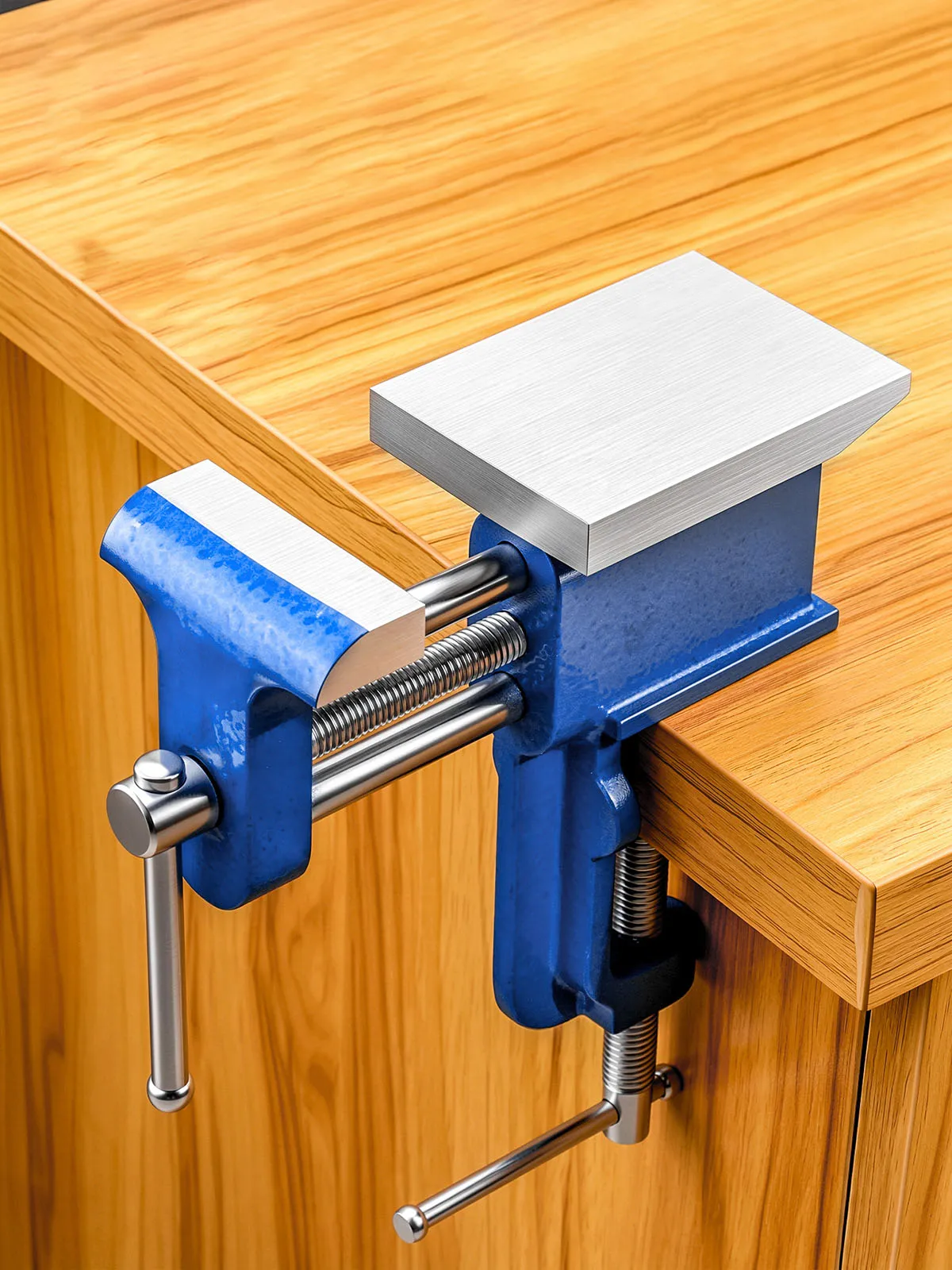 Tornillo de Banco de Alta Resistencia con Rotación de 360 Grados, Pequeño Tornillo de Mesa Multifuncional para Carpintería con Yunque para Bricolaje y Uso Doméstico