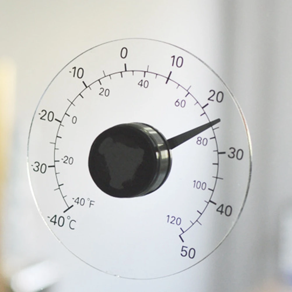 

1 Piece Transparent Clear Outdoor Multifunctional Thermometer Temperature Window Thermometer Clock Weather Tool