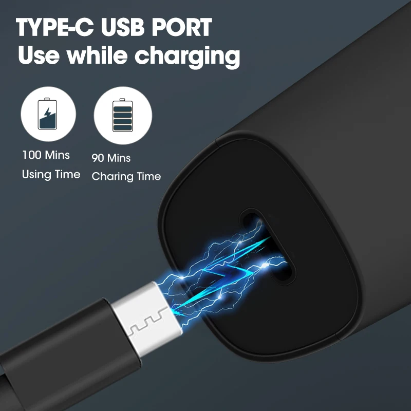 Pemangkas Rambut Tubuh USB Tahan Air Tampilan Digital Alat Cukur Listrik Pria Pemangkas Bagian Pribadi Ketiak Wanita