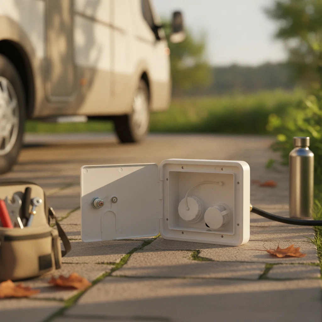 RV Fresh Water Inlet with Lock Recessed Water Fill Hatch with Lock Fill Hatch with Keys Hinged Anti-Backspray