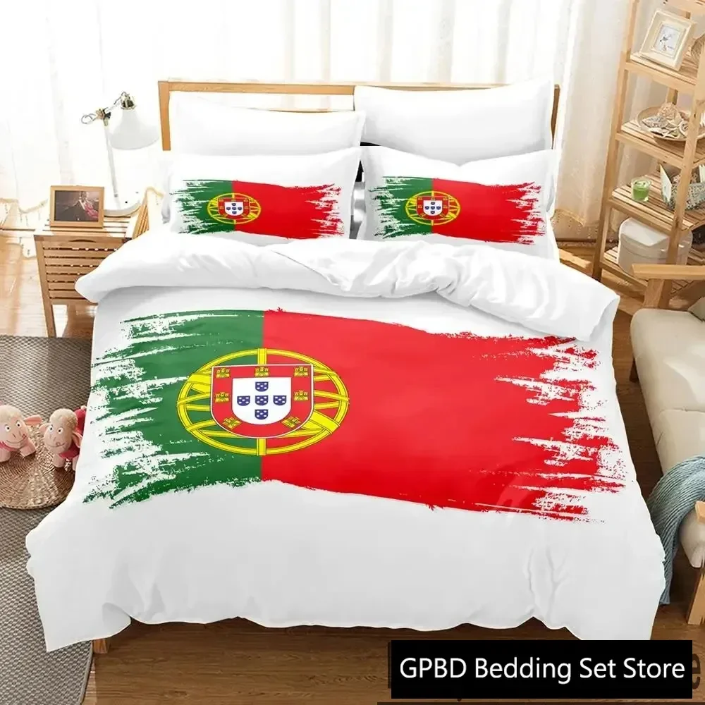

3D Print Portugal Flag Comfortable Duvet Quilt Cover Pillowcase Bedding Set Children Bedroom Decoration Home Textile