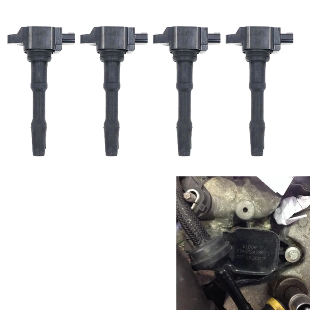 4Pcs Ignition Coil 224332428R for 2016-2017 Smart 0.9L 1.0L for Dacia Dokker Duster Lodgy Logan MCV