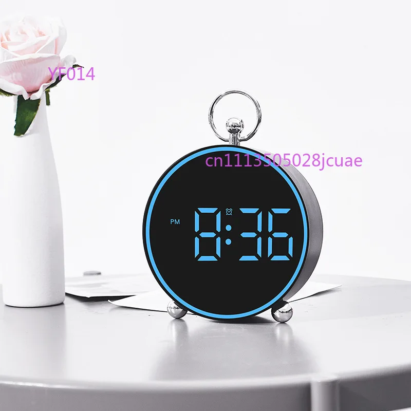 Minimalist LED Electronic Alarm Clock Multifunctional Temperature Display Bedside Plastic Desk Clock Home Decor 8025
