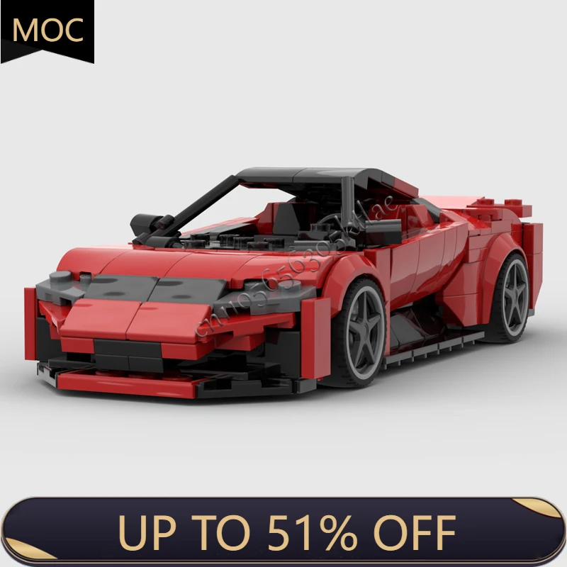 347 أجزاء MOC تكنولوجيا سباق الهجين السوبر نموذج اللبنات سرعة الطوب سيارة لعب الاطفال الكبار مهرجان شعبي هدية #1