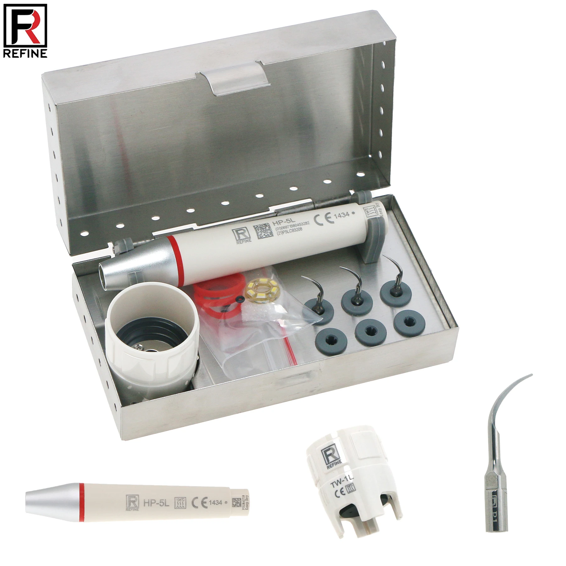 

Refine Dental Scaler PIEZON LED Handpiece Kits fits EMS Hu-Friedy Ultrasonic Scaler HP-5L