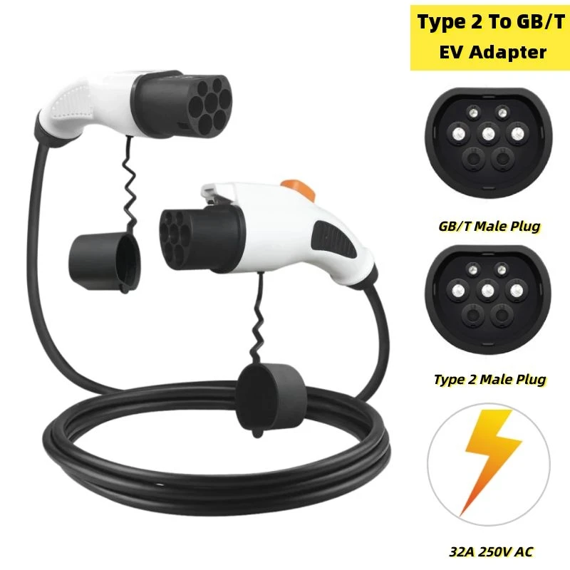 

Type2 to GBT EV Charger Adapter Type 2 to GB/T,IEC 62196 To GB Male Plug 16A 32A for China Standard EVSE PHEV Charging Connector