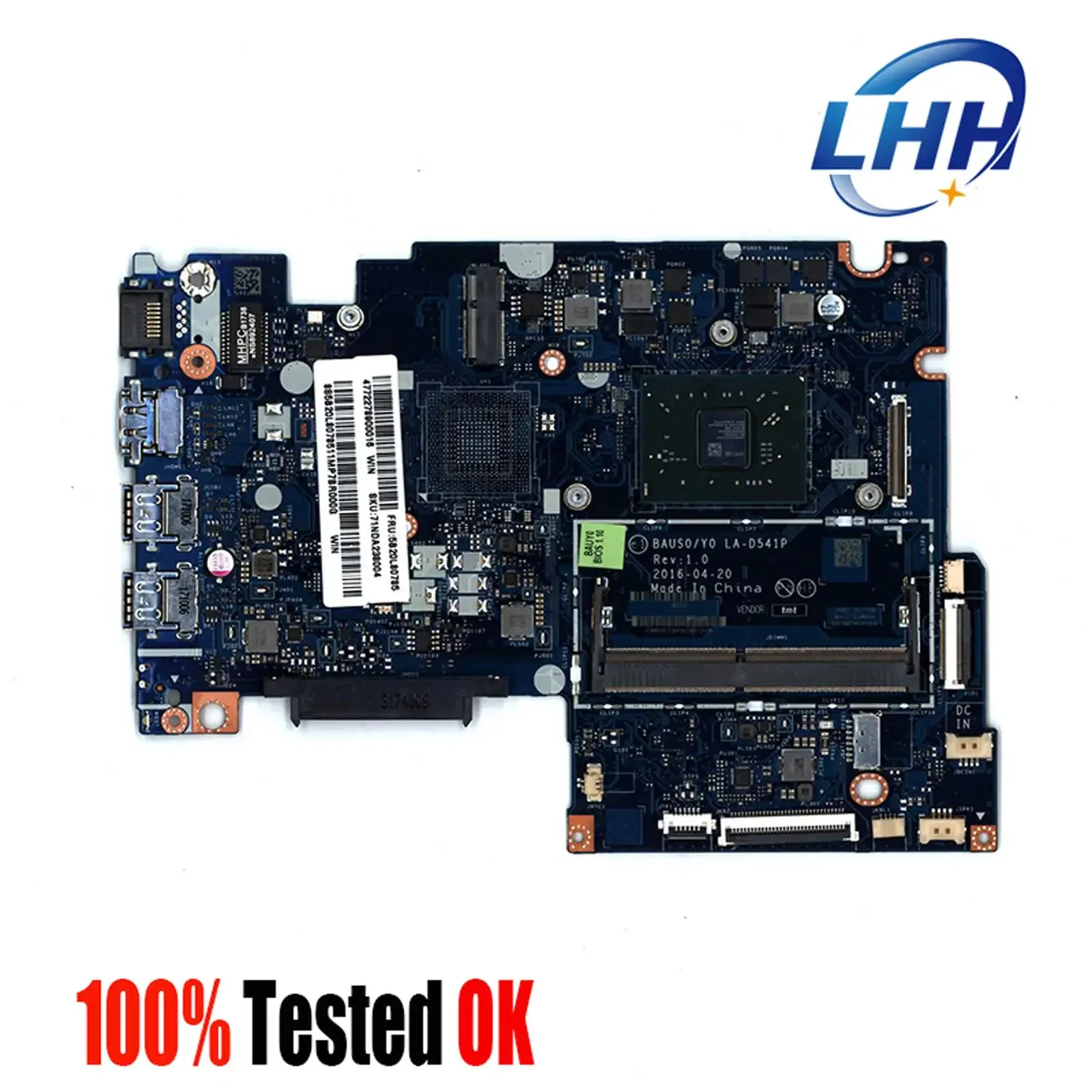 

Материнская плата для Lenovo Yoga 510-14AST Ideapad LA-D541P с процессором A6-9210, DDR4, 100% работа