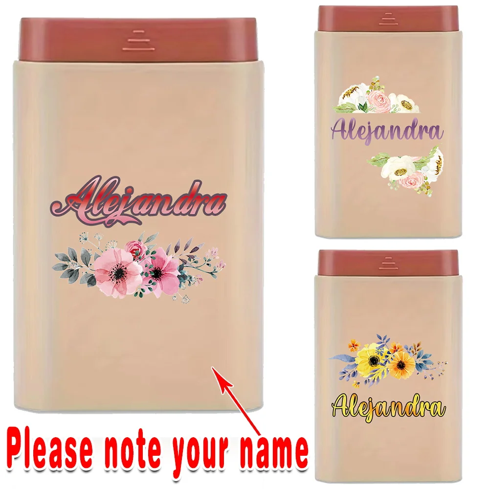 

Customized Name Travel Pill Box Waterproof Medicine Organizer Portable Drug Storage Dispenser Case for Purse Personalized DIY