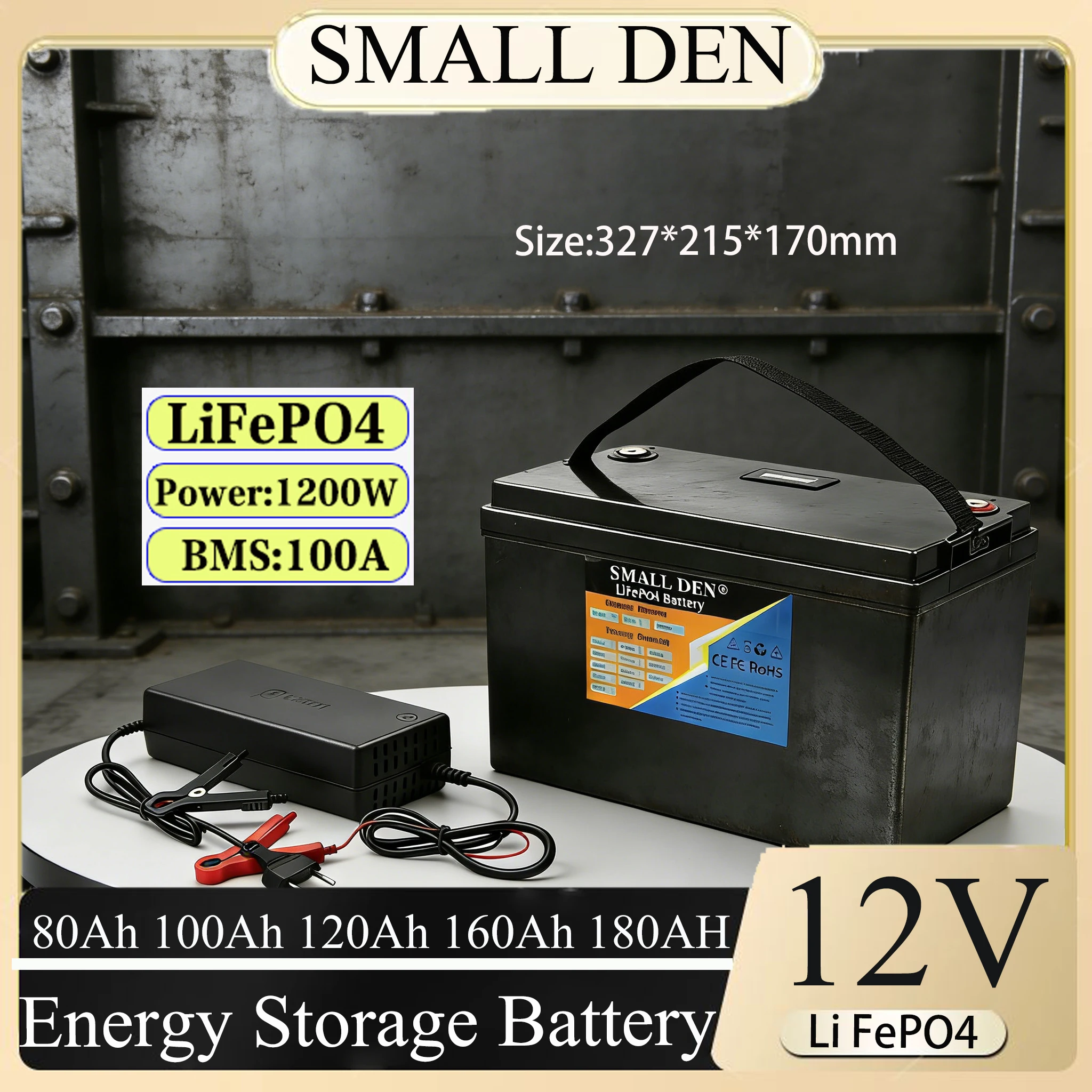 12V 80Ah 100Ah 120A…