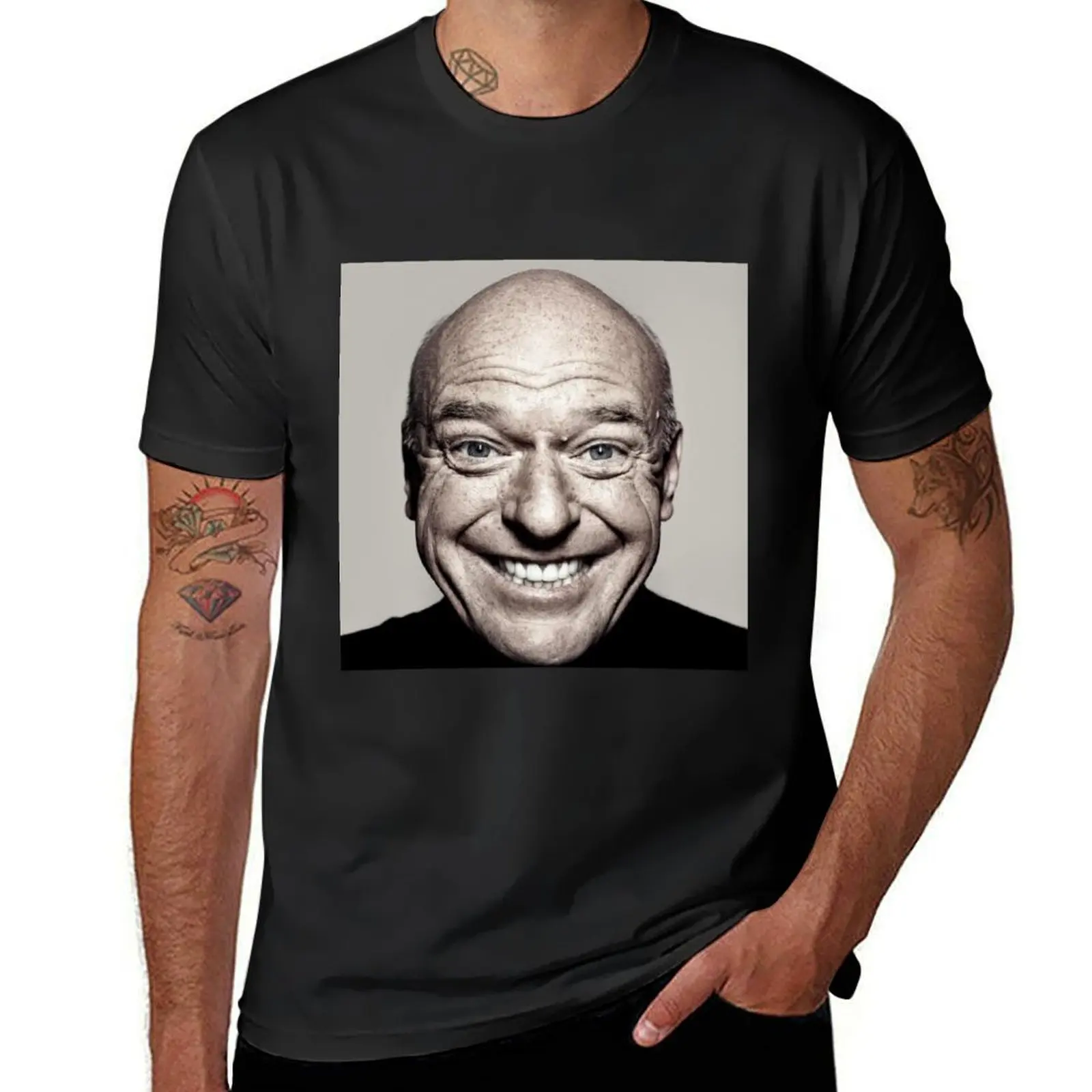 Hank schrader Dean norris Happy face T-Shirt blacks boys animal print tees vintage sweat shirts, men