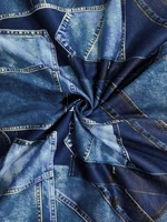 Plus Size Women's Denim Patchwork Hoodie, Zip - Up, Casual Fall & Daily Outfit，fashion long-sleeve women‘s Sweatshirt - Image 4