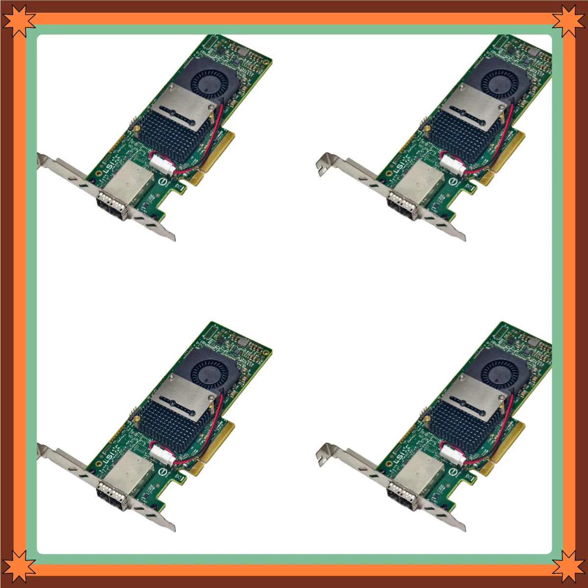 LSI 9300-8E 3008 HBA card it mode 12G dual 8644 external SAS pass-through card with fan 150