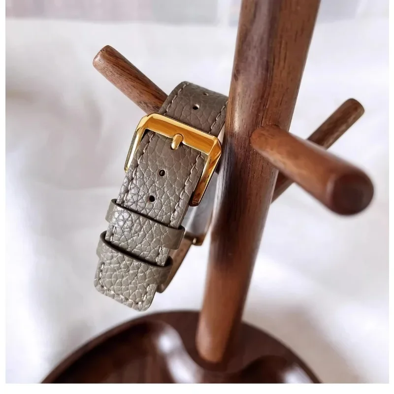 Luxury Women's Watch Quartz Vintage Gold Plated Roman Number H Dial Leather Strap Watch for Women