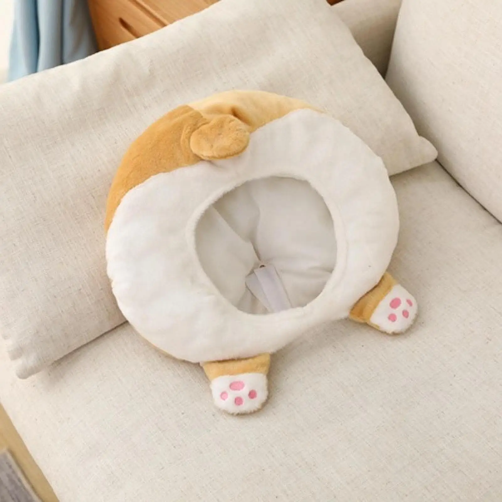 봉제 동물 모자 코기 엉덩이 모양 모자 사랑스러운 만화 파티 모자 의상 액세서리