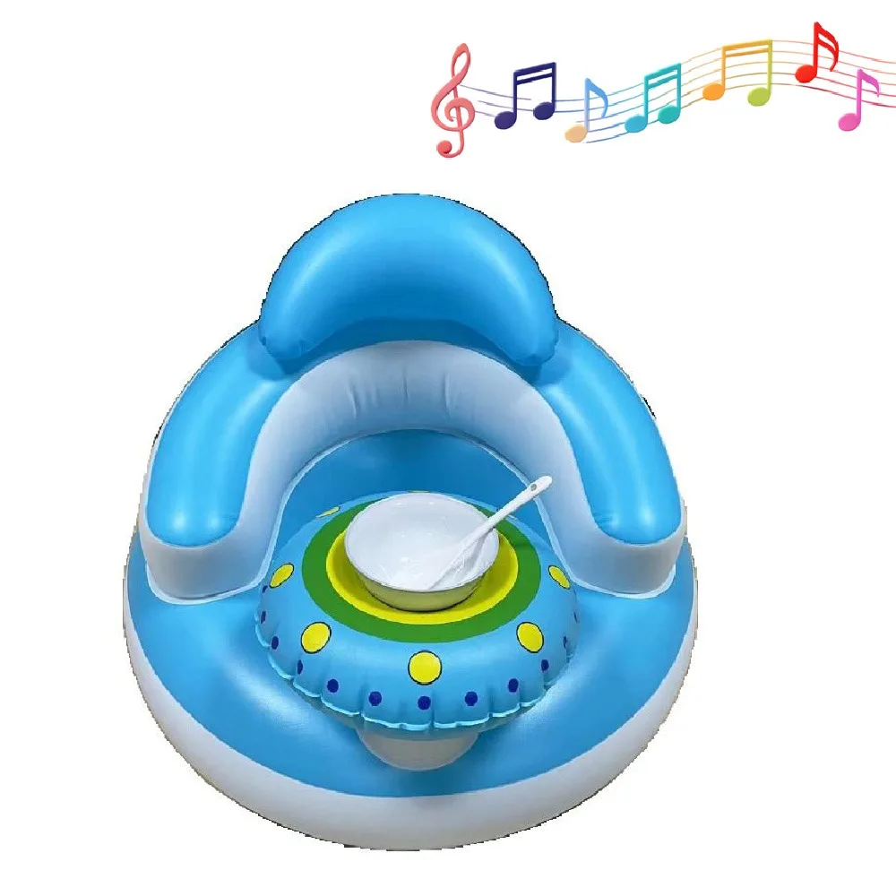 

Cartoon Inflatable Baby Sofa Music Feature PVC Infant Inflatable Seating Chair Waterproof Self-Inflatable