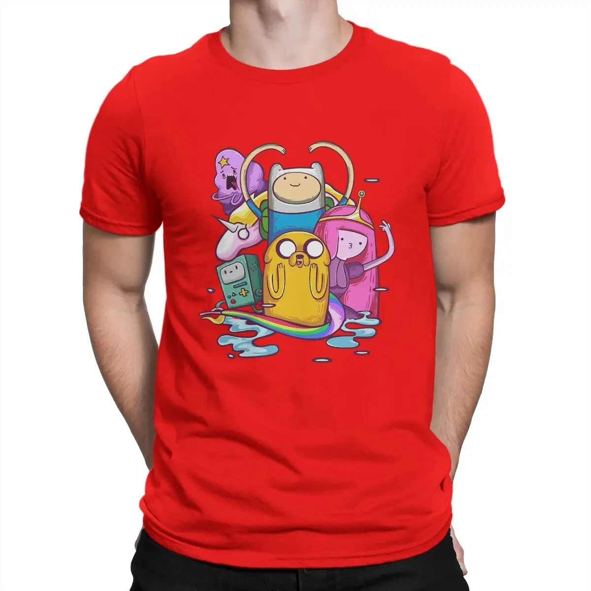 Adventure Cartoon Time Man T-Shirt Cotton Fashion T Shirt Original Streetwear New Trend Tops Tee