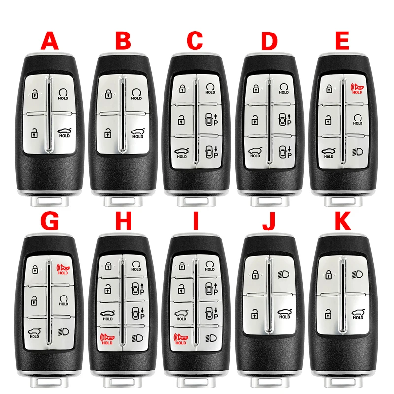 

CS020063 Сменный чехол с кнопкой 4/6/8, чехол высокого качества, замена для Hyundai Genesis G80 GV80 G70 GV70