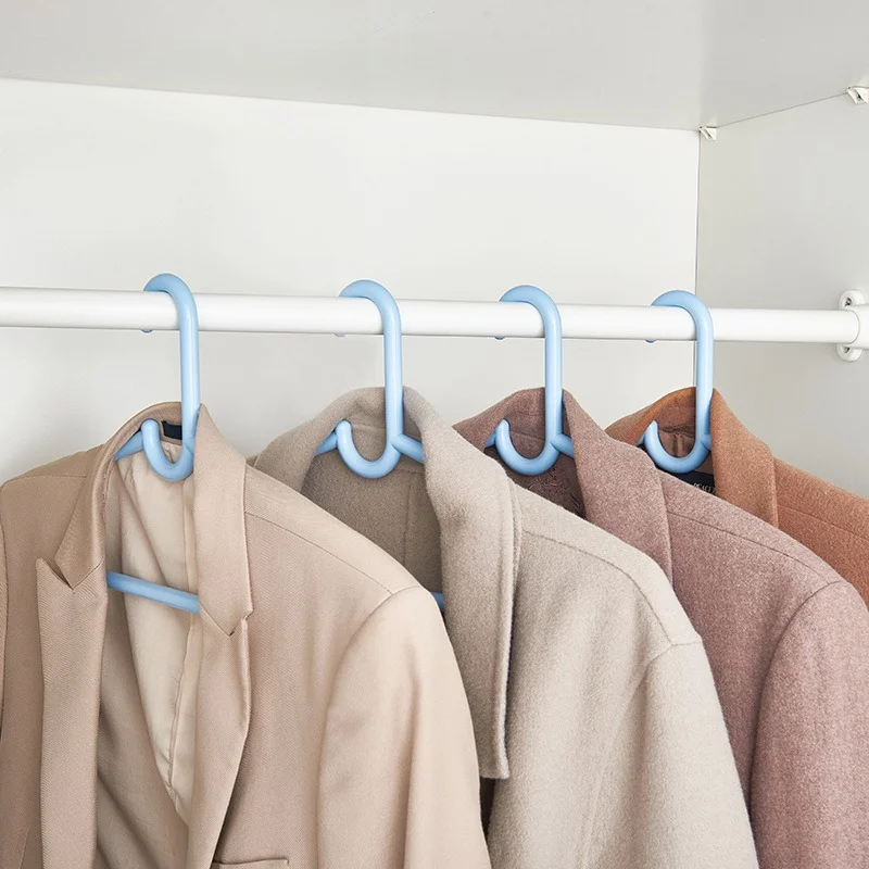 5PCS Durable Integrated Men Clothes Hanger 46.5cm Super Thick Plastic Hanger For Winter Coats Jackets clothes organizer