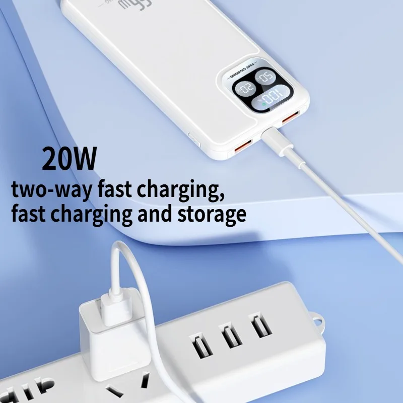 Power Bank da 10000 mAh/20000 mAh con display digitale, uscita 22,5 W, batteria ausiliaria portatile, portatile per viaggi e uso quotidiano