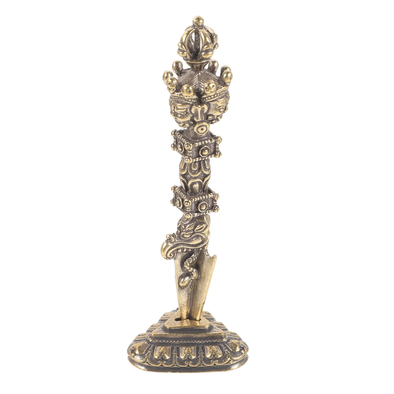

Vajra Pestle Statue Copper Metal Craft Home Decor Tibetan Decoration Living Room Office Study Table Ornament