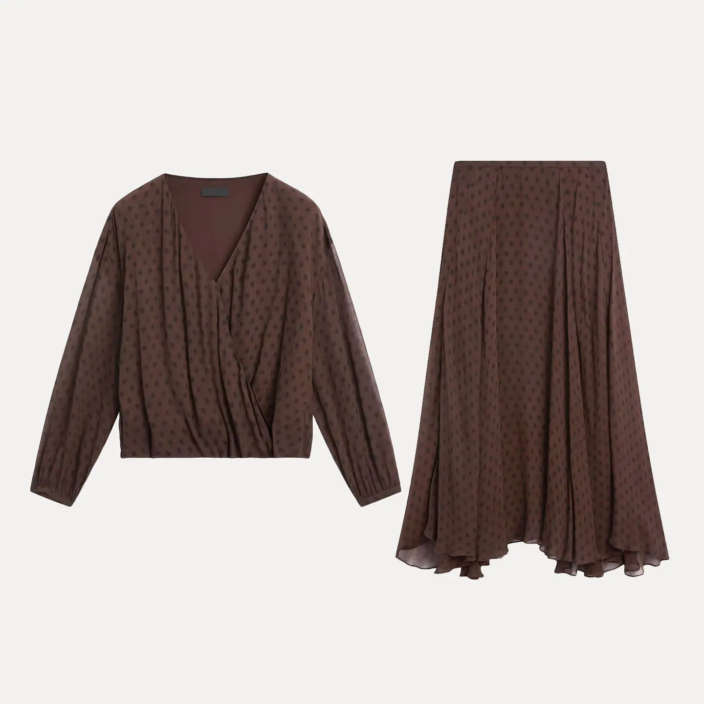

Winter 2025 Women's Faion irt And Skirt Set Z Brand f-length Skirt 05235502700 irt 0529687700