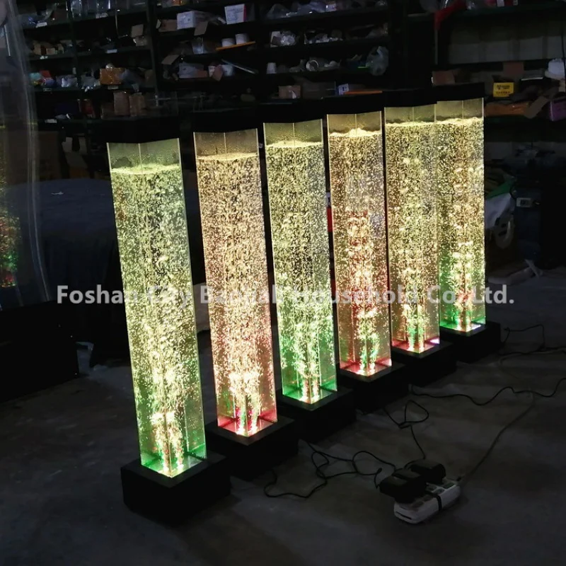 Custom. hot sale remote control color changing LED acrylic water bubble fish lamp for wedding