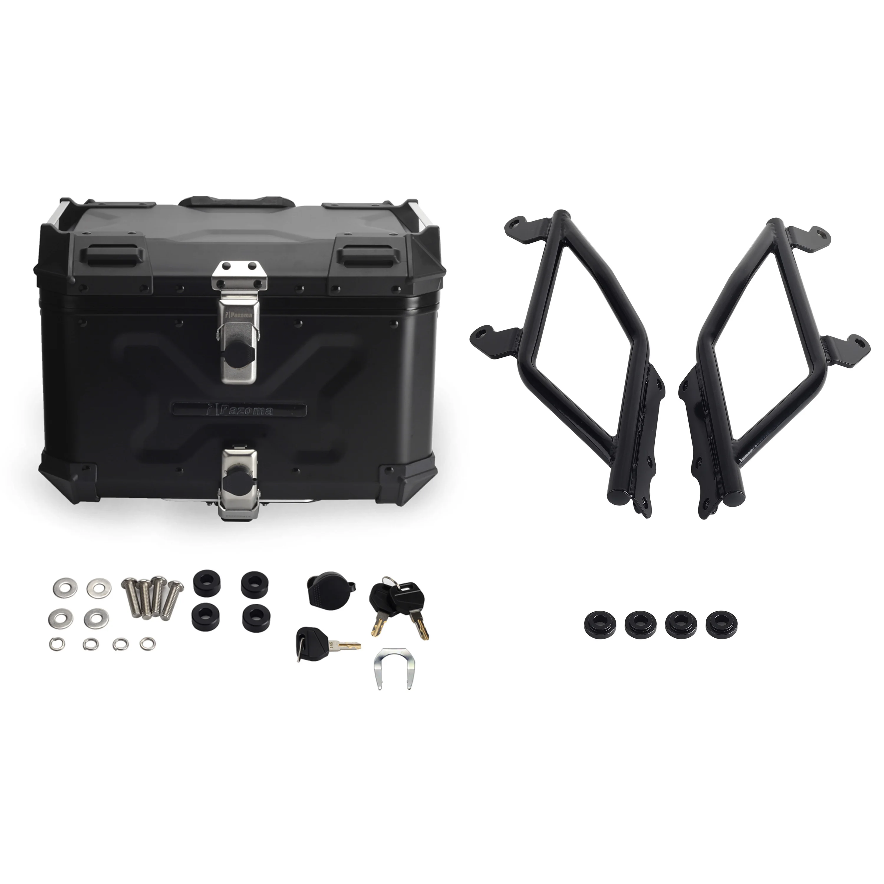 High Quality Motorcycle Rear Tail Rack+Rear Tail Box Iron Aluminum Accessories 304 Stainless Steel Material Fit for Harley Model