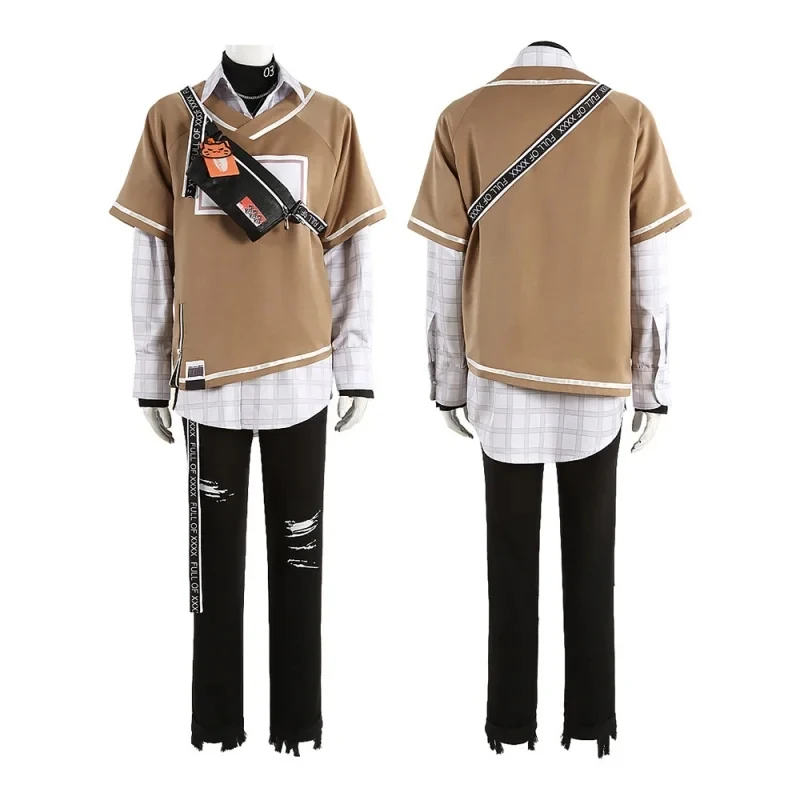 

VTuber Nijisanji Alban Knox Cosplay Costume Wig Adult Halloween Carnival Party Outfits Hoodie Shirt Suit