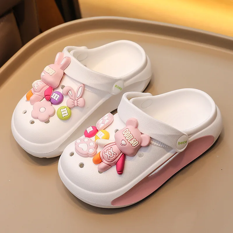 Casual Cute Non Slip Clogs For Girls, Breathable Lightweight Garden Clog Shoes For Indoor Outdoor Shower Beach Pool