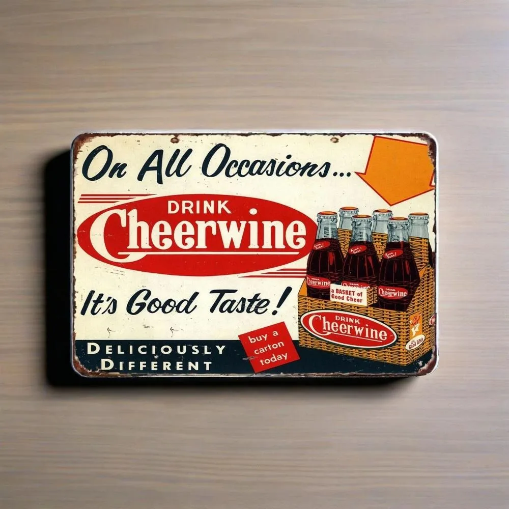 SodaNostalgiaPro تشيرواين الصودا الاستنساخ | تذكارات الإعلان عن المشروبات الرجعية | مثالية لمحلات الصودا وحلوى الطعام #3