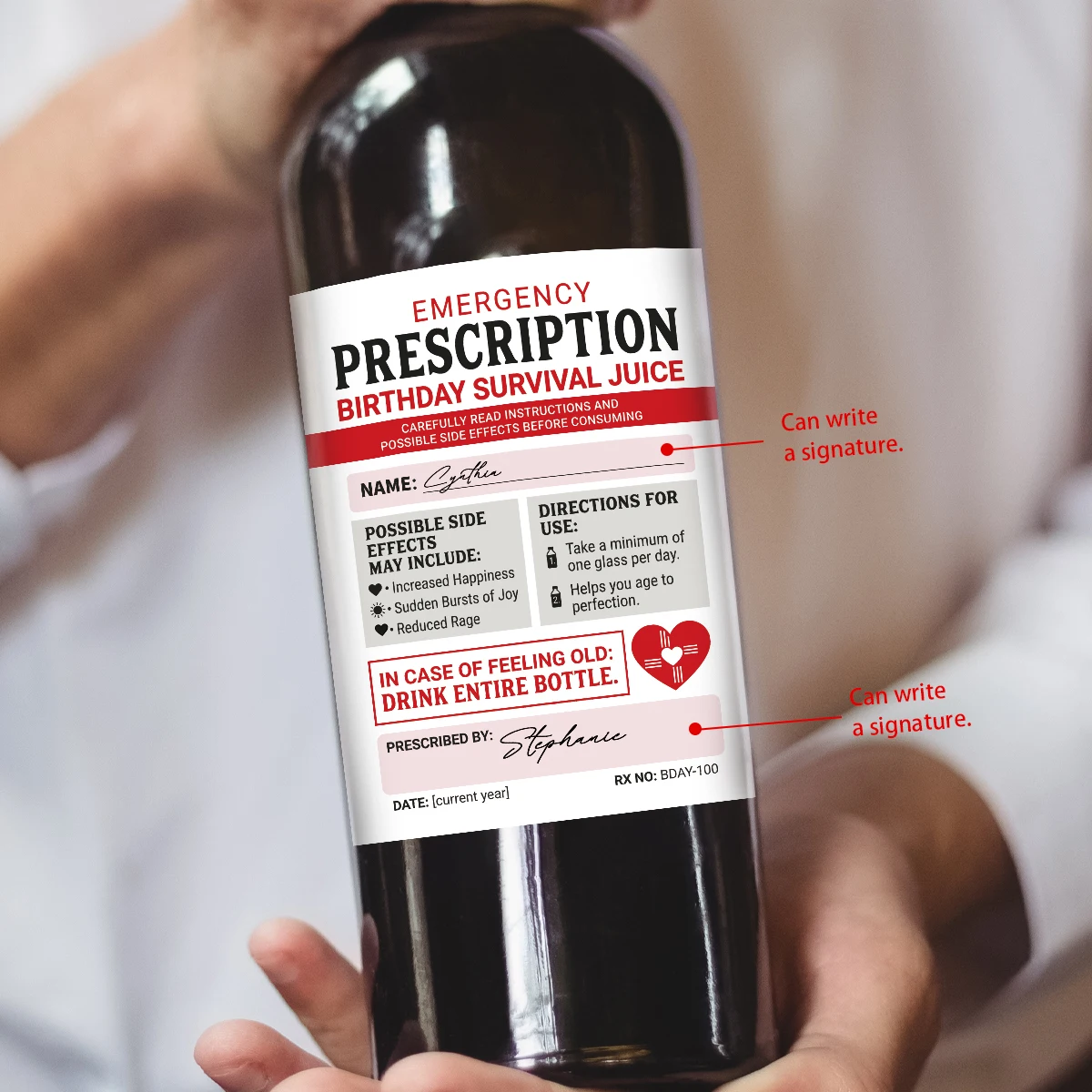 6pcs 재미있는 응급 처방전 생일 와인병 라벨, 손으 - Medical Label 리뷰 및 가격
