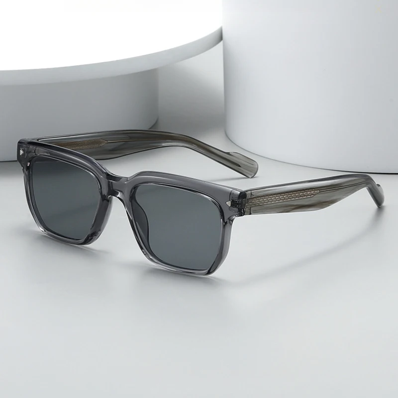 Hochwertige Polarisierte Sonnenbrille für Damen und Herren, Quadratischer Rahmen, HD Anti-Blendschutz, TR90 TAC Sonnenbrillen zum Fahren und Angeln