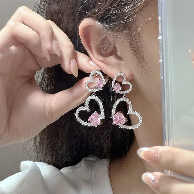 

Ожерелье MDL Moissanit1 Style Sweet Zirconia Love Heart с покрытием 18 карат, красивое и сверкающее