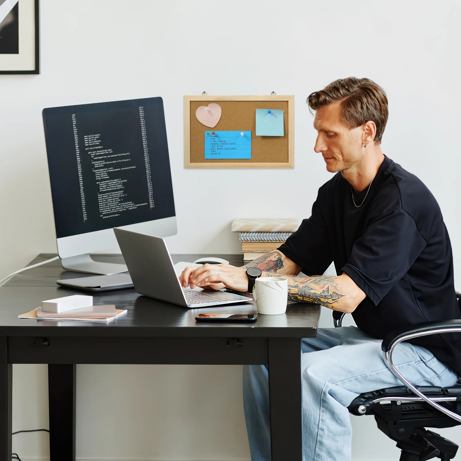 لوحة إعلانات الفلين أنيقة طويلة الأمد تستخدم على الحائط لوحة مذكرة قابلة للتركيب على الحائط للمنزل والمكتب والمدرسة أداة تعليمية فكرة هدية #5