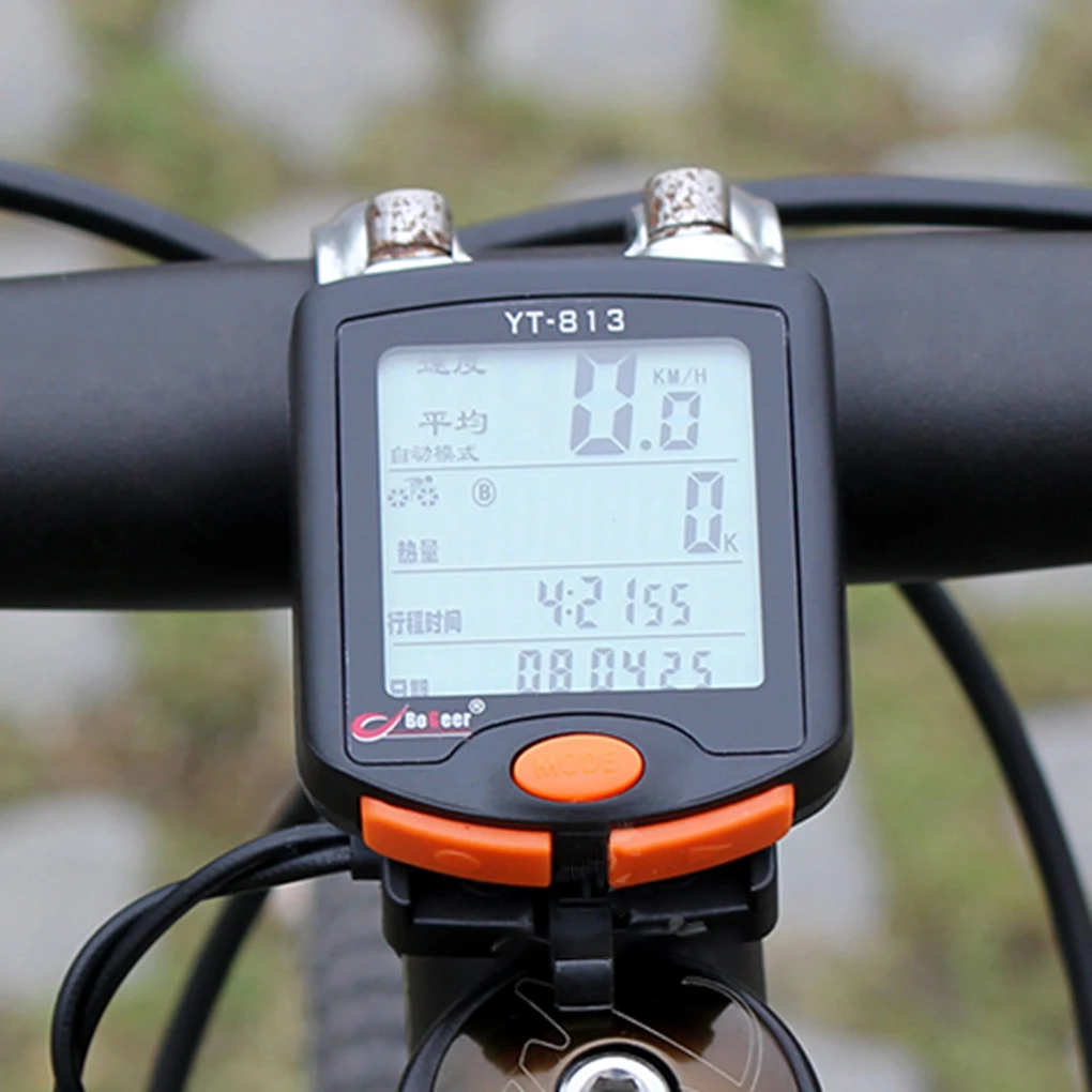 YT-813 Cycling Speedometer Bicycle Digital Computer Multifunction Bike LCD Display Odometer Wireless Wired Speedometer