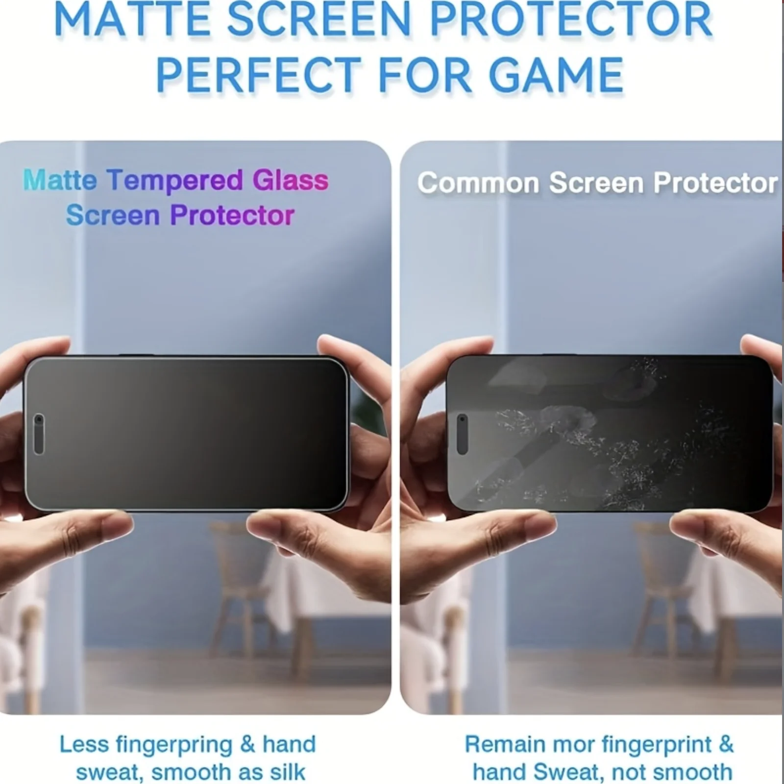 3-5 piece Set Of iPhone 17 16e 16 15 14 13 12 11 Pro Max XS XR Matte Screen Protector Tempered Glass Block Frosted Anti-Spy - view 4