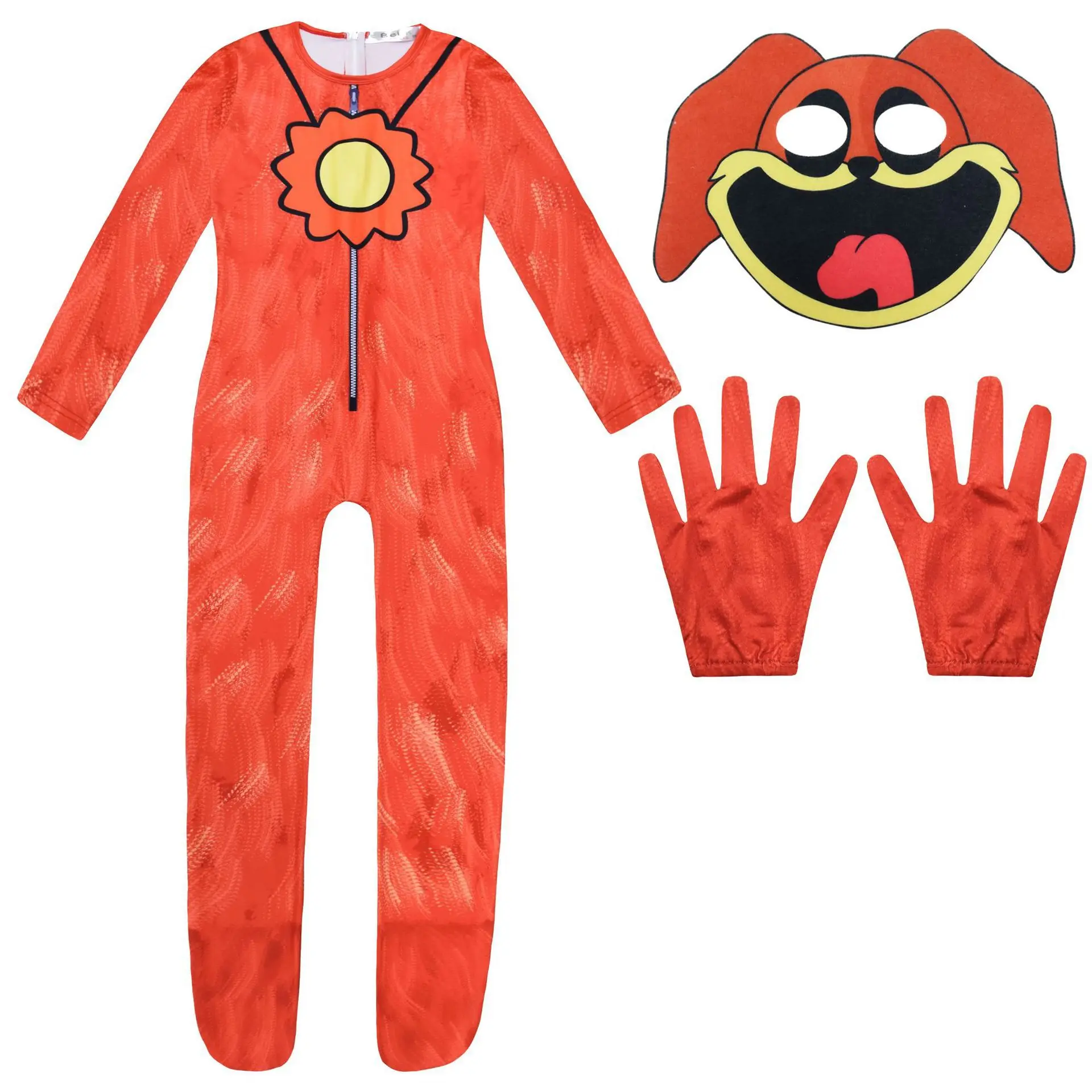 Kids Halloween Smilings Critters Dogday Cosplay Costume Birthday Party Bodysuit Mask Smiling Critters Catnap Kids Horror Clothes